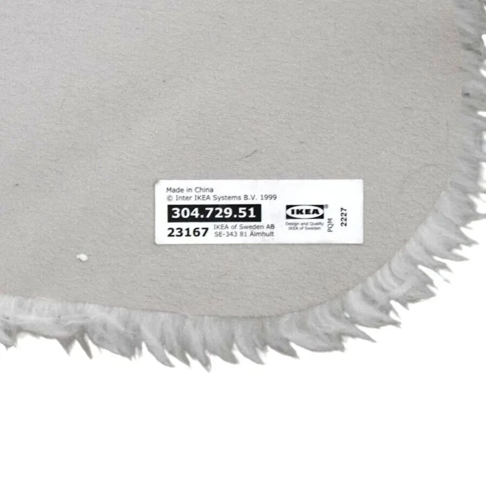 Ikea Toftlund White Faux Sheepskin Rug 3x5 Soft Steam Cleaned